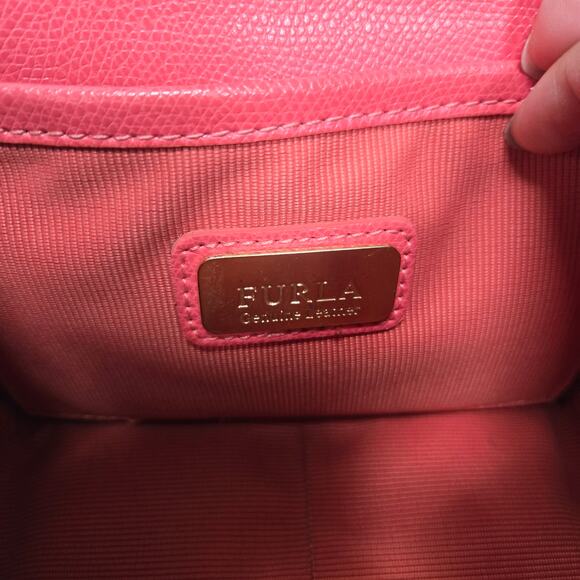 Furla Metropolis Rose Pink Mini Chain Shoulder Clutch Purse Bag - Picture 10 of 16